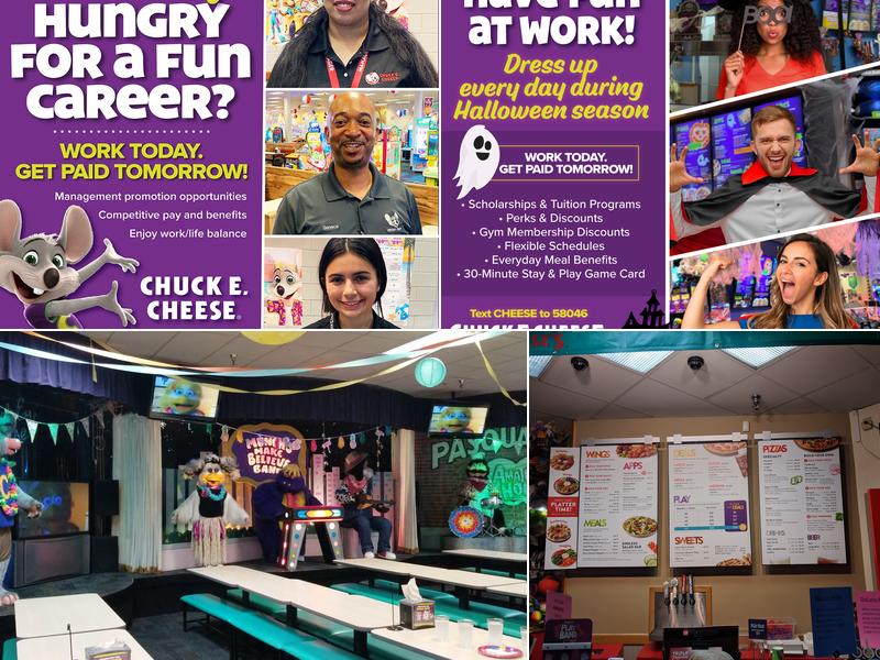 Chuck E. Cheese Menu