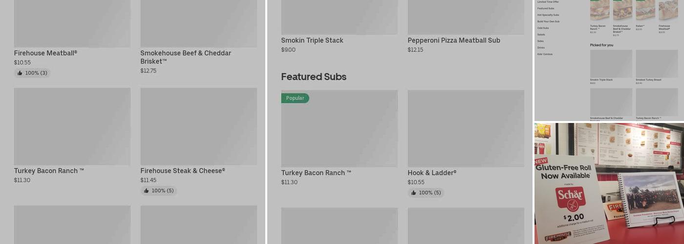 Firehouse Subs Paradise Pointe Menu