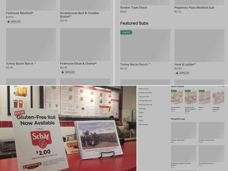 Firehouse Subs Paradise Pointe Menu