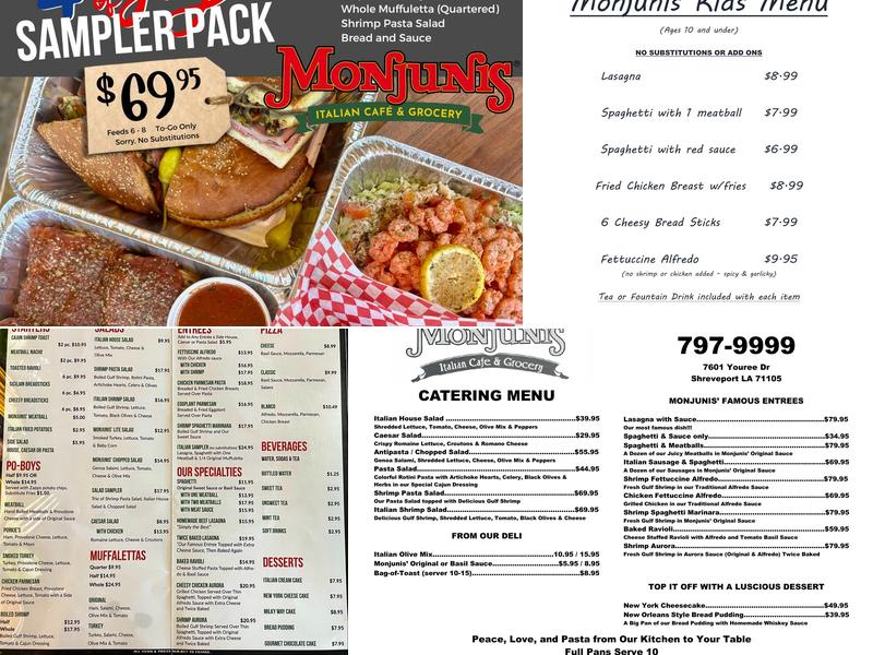 Monjunis Menu