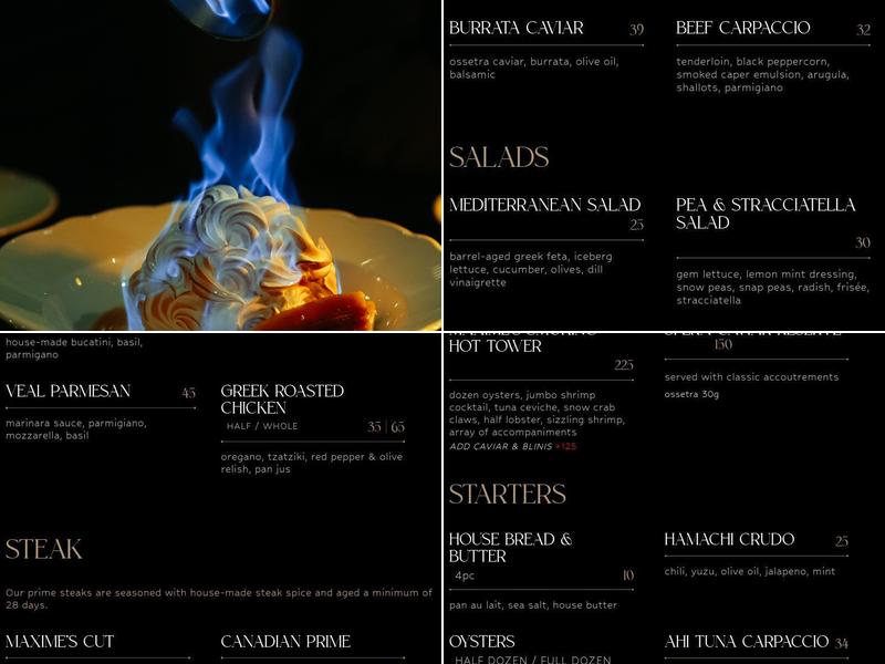 Maxime's Menu