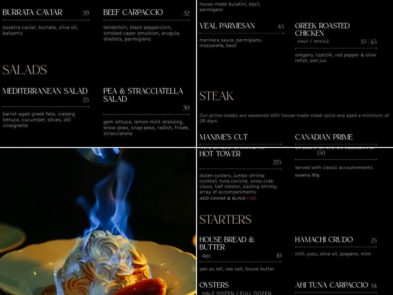 Maxime's Menu