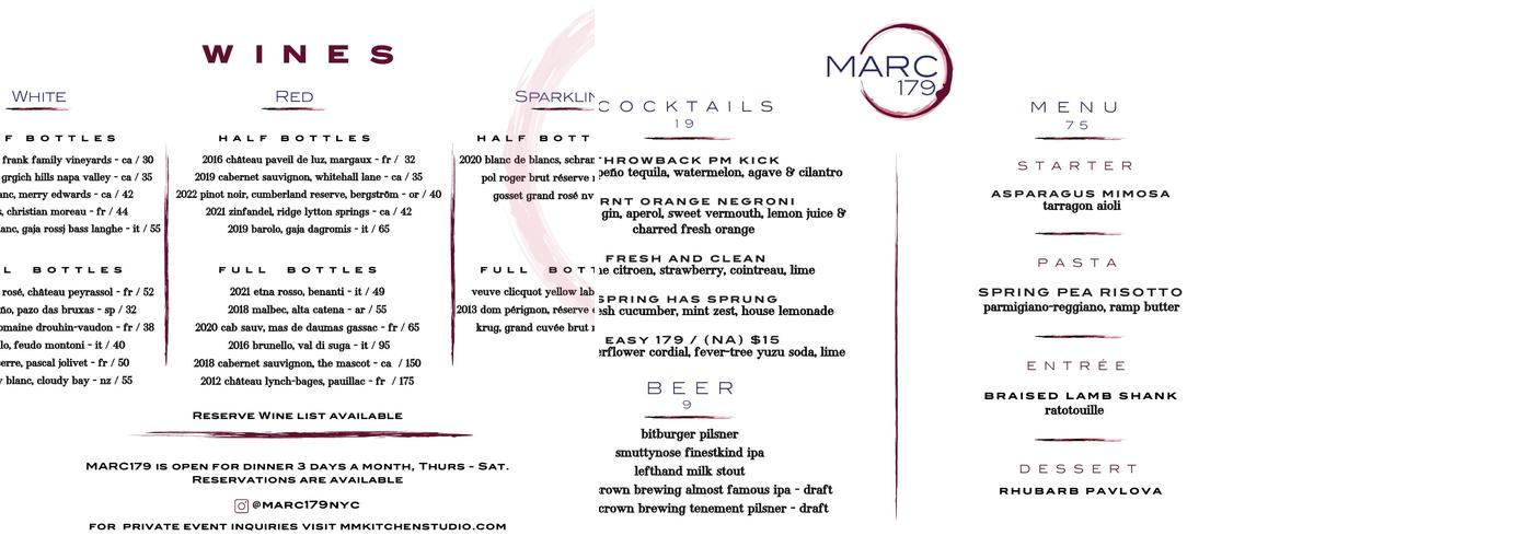 Marc179 Menu