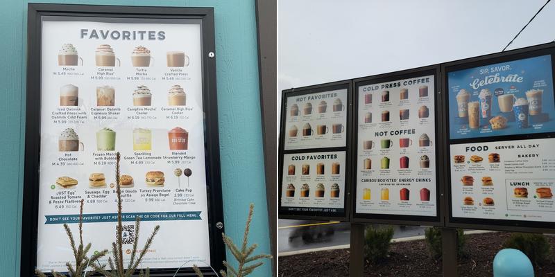 Caribou Coffee Menu