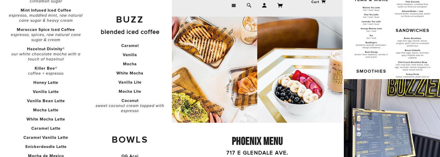 Better Buzz Coffee - Phoenix Menu