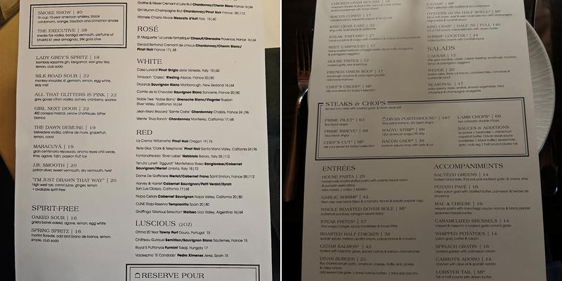Divan Chicago Menu
