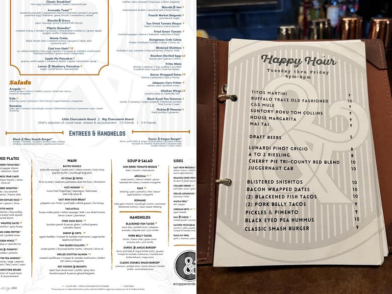 Copper & Sage Camelback Menu