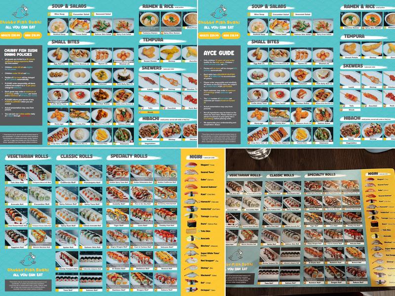 Chubby Fish Sushi Menu
