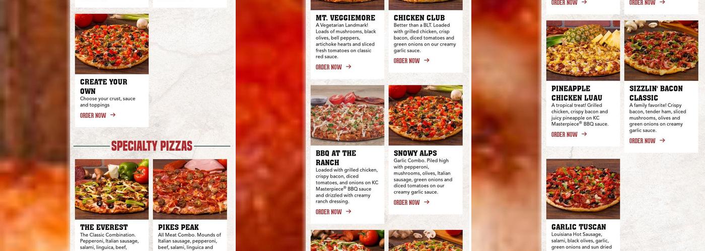 Mountain Mike's Pizza Menu