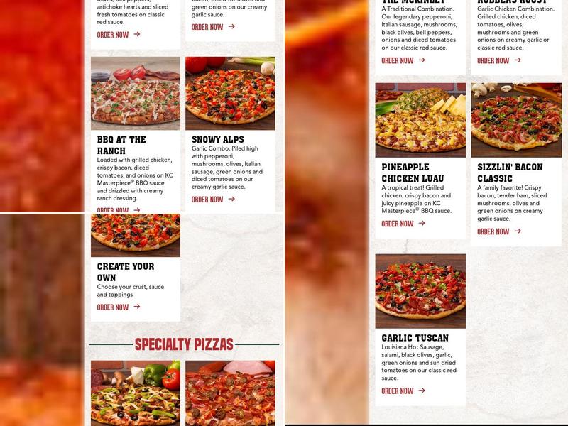 Mountain Mike's Pizza Menu
