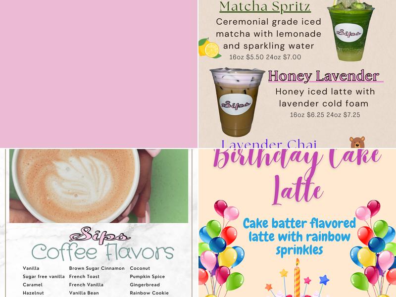 Sips Menu