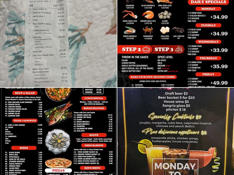 Red Crab Seafood & Grill Menu