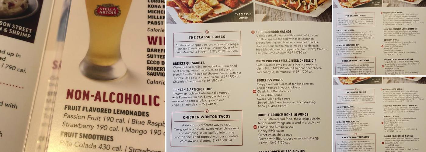 Applebee's Grill + Bar Menu