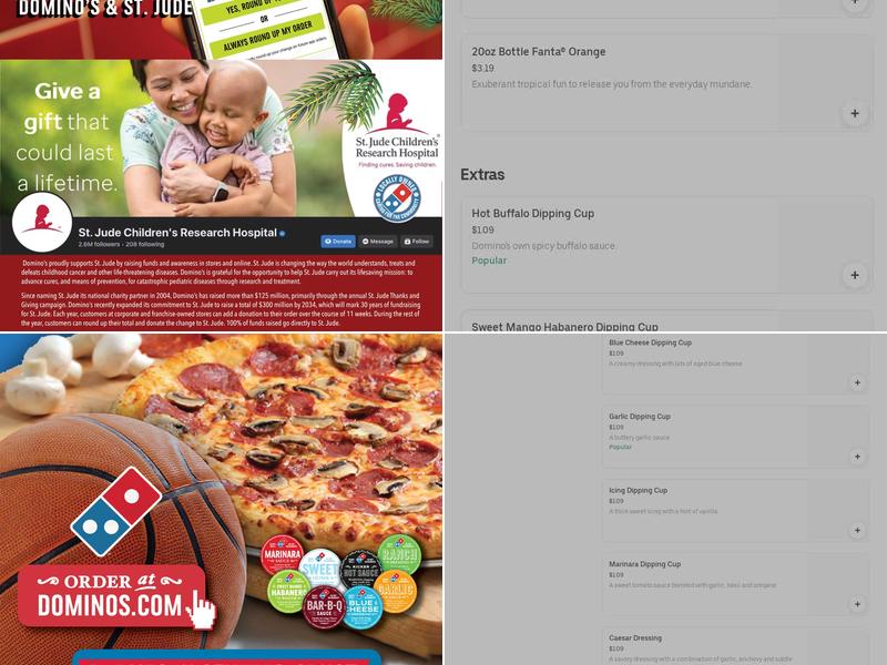 Domino's Pizza Menu