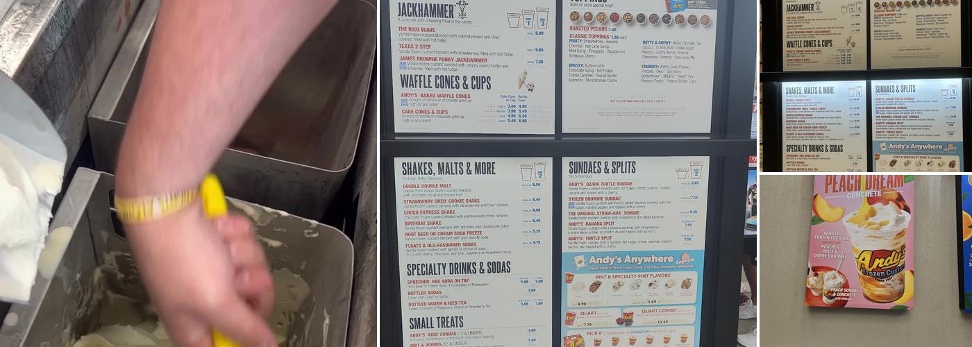 Andy's Frozen Custard Menu