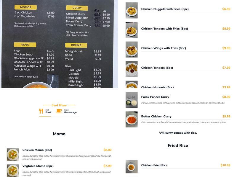 Authentic Momo And Bar Menu