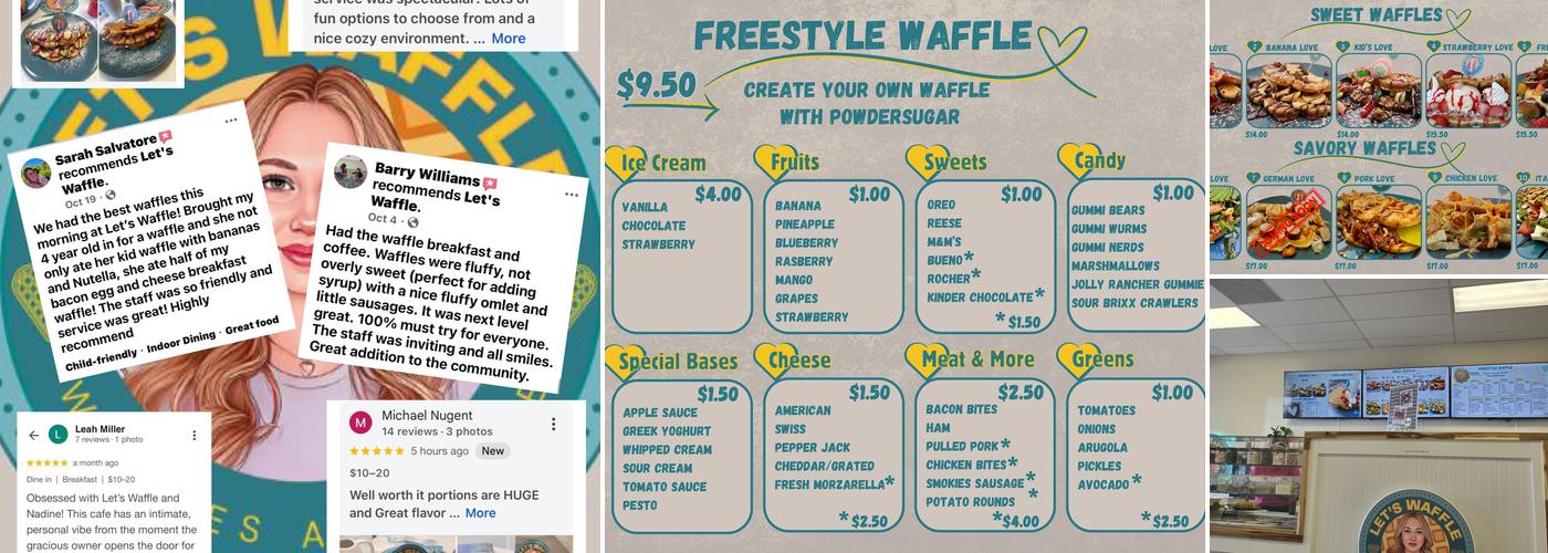 Let's Waffle Menu