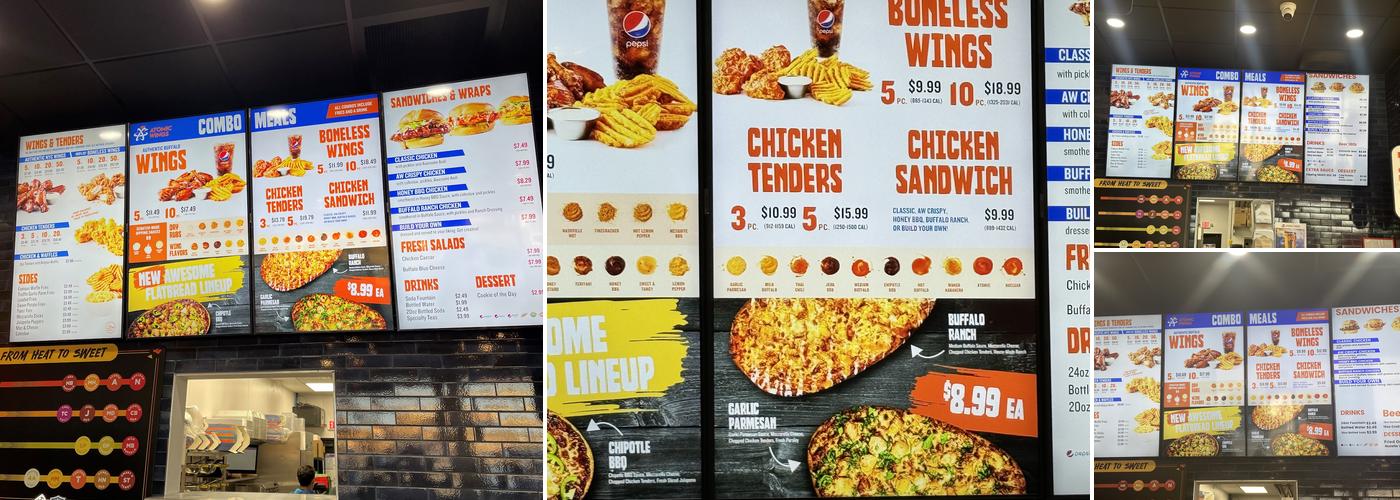 Atomic Wings Murfreesboro Menu