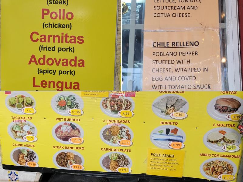 Taqueria Las Torres Menu