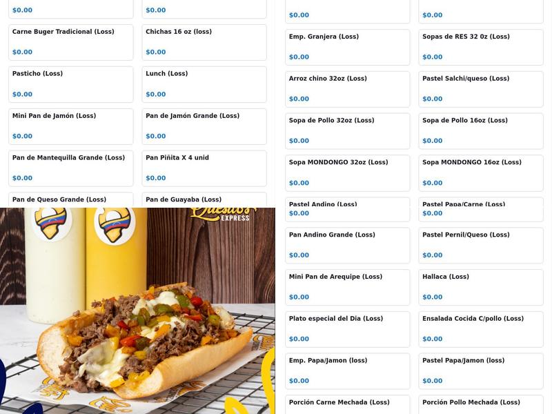 Quesito’s Express Menu