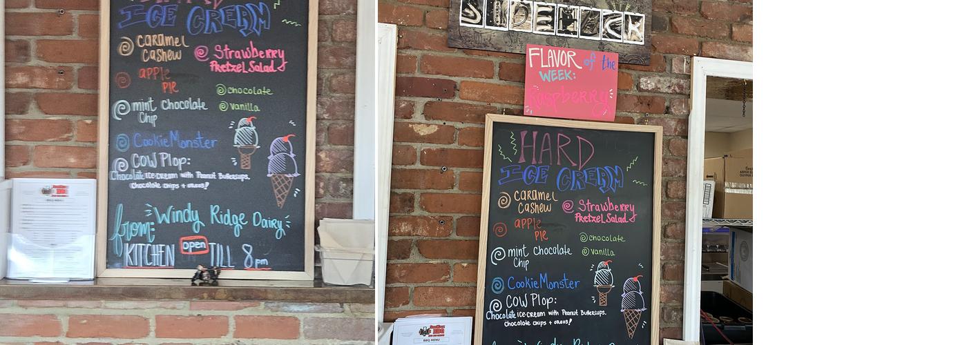SideHack BBQ & Ice Cream Menu