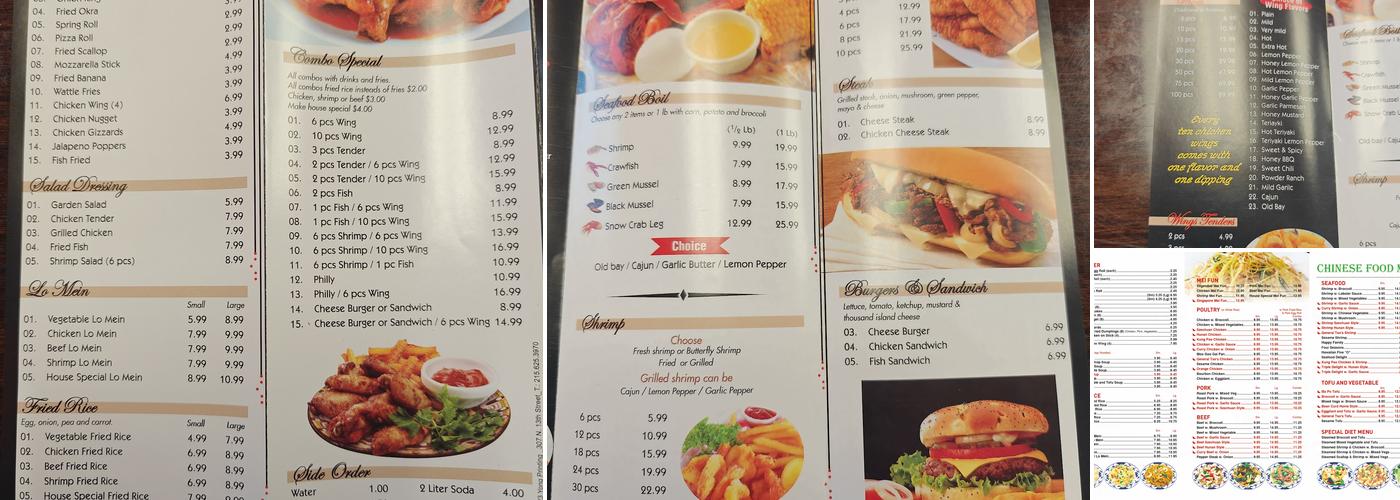 Wing Station Menu