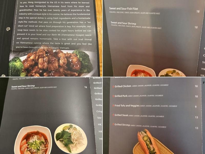 M & M Pho Mi Restaurant Menu