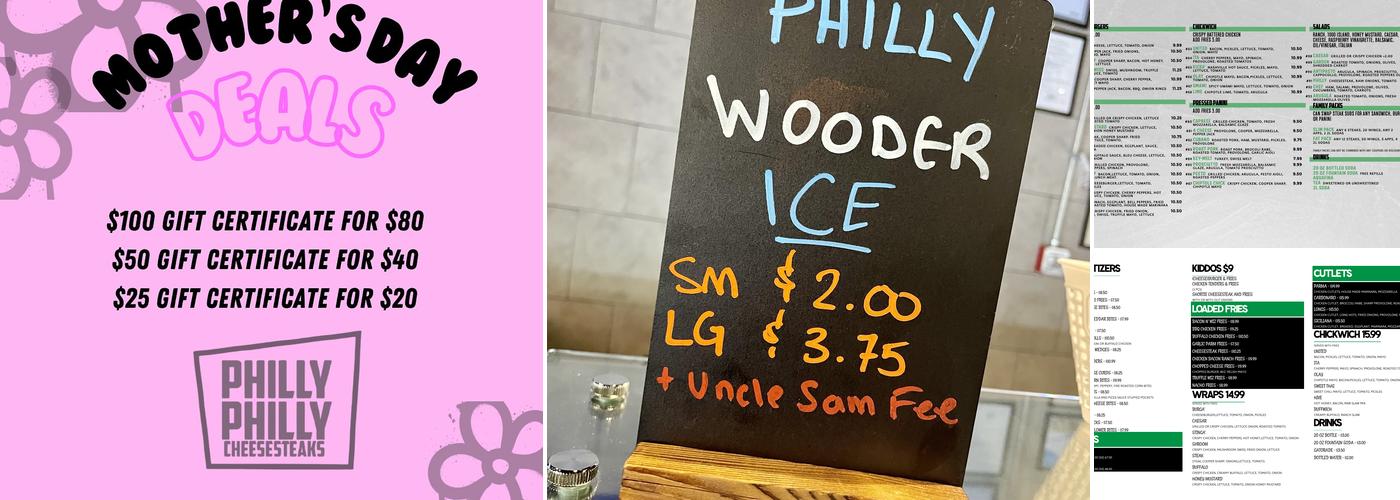 Philly Philly Cheesesteaks Menu