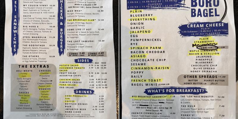 Boro Bagel SOFT OPENING NOW Menu