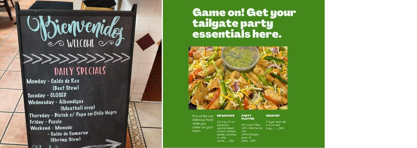 Lupitas Kitchen Menu