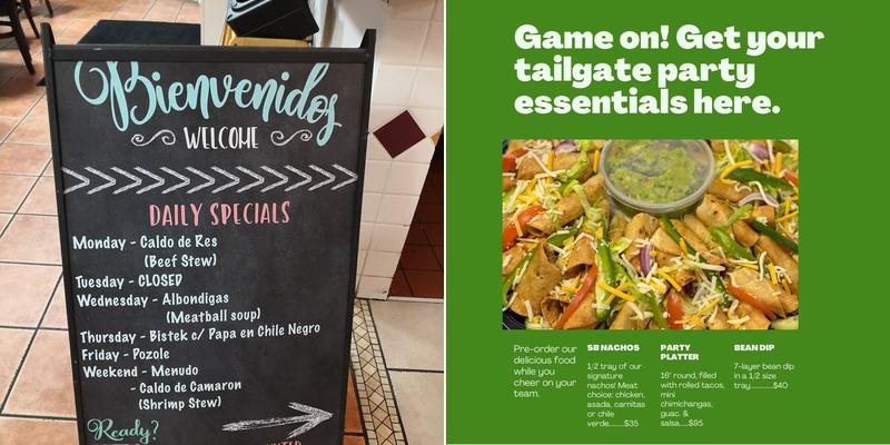 Lupitas Kitchen Menu