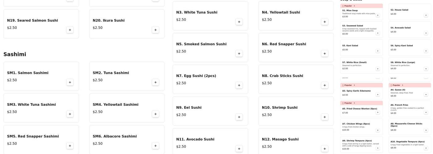 Sake Menu