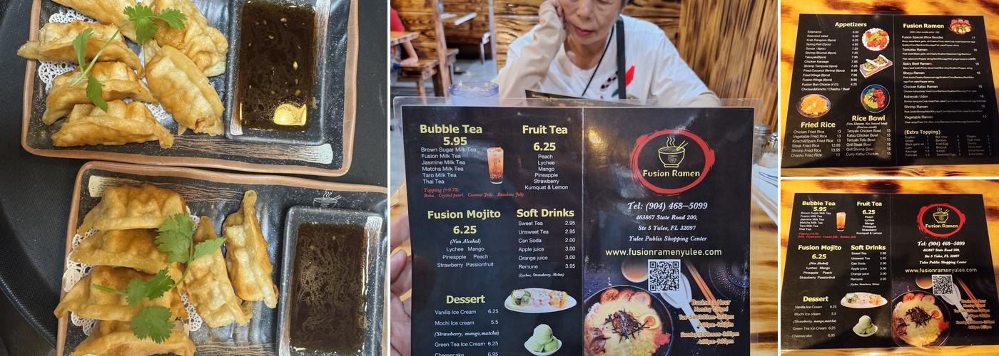 Fusion Ramen Menu