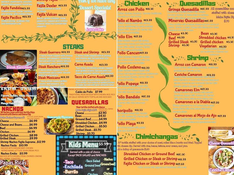 Elm Family Restaurant - D Menu