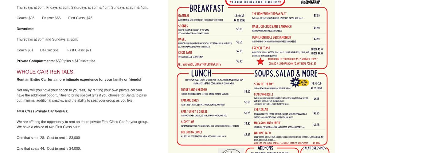 Lucille's Lunch Stand Menu