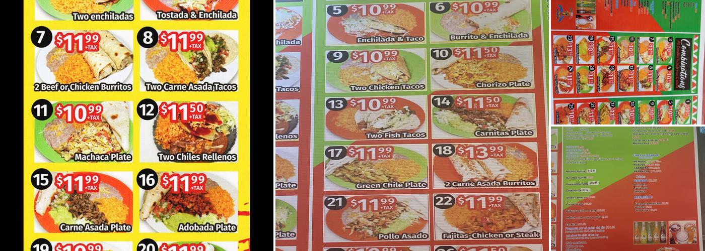 Crazy taco Menu