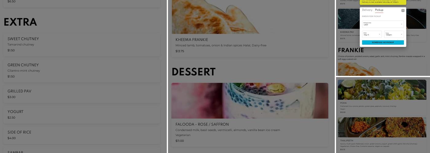 Muddy Tiger Indian Food Truck Menu