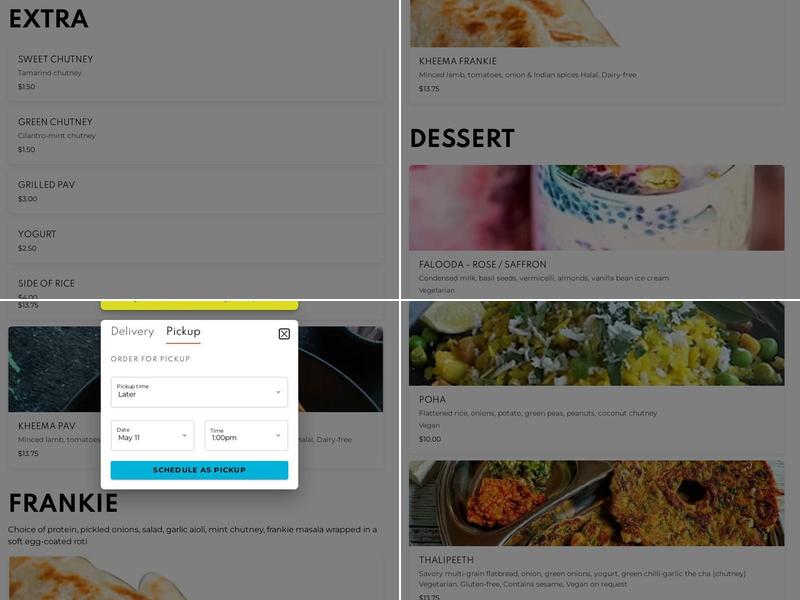 Muddy Tiger Indian Food Truck Menu