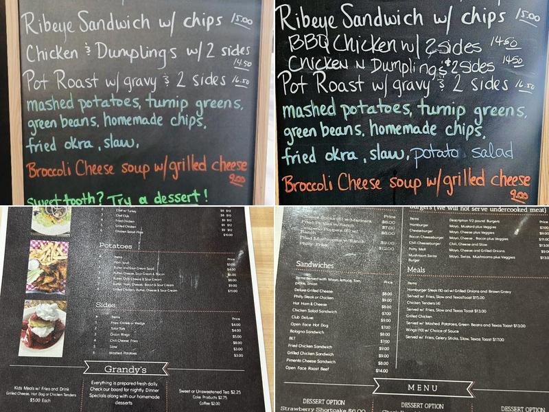Grandy's Bar and Grill Menu