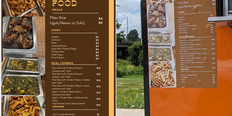 Nathalie African food Menu