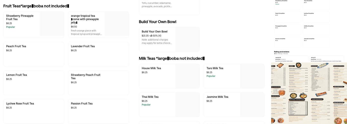 Sumo Poke Bowl & Ramen Menu