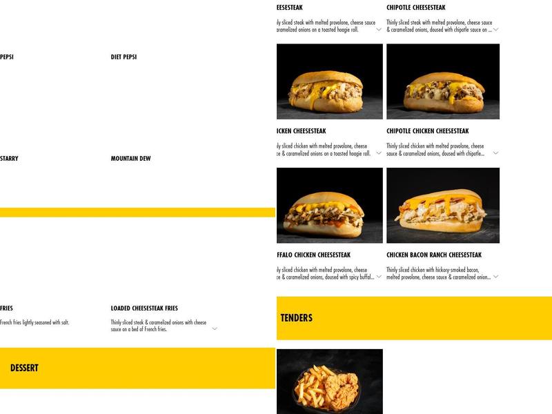 Pardon My Cheesesteak Menu
