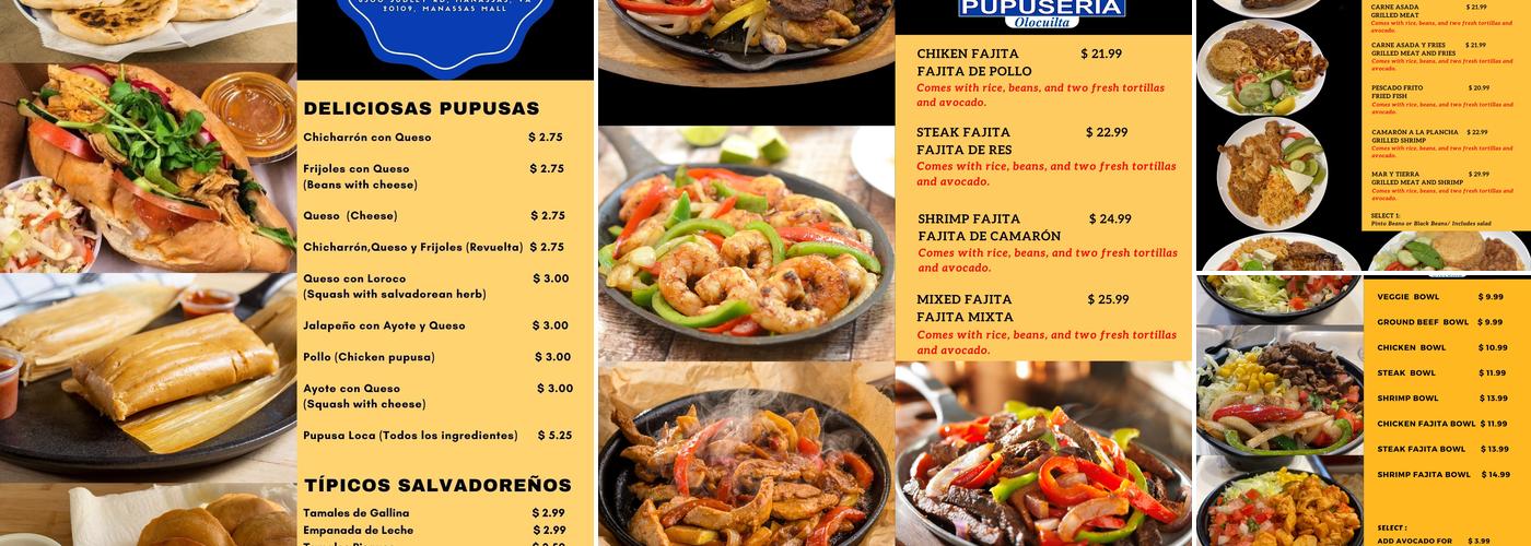 Pupuseria Olocuilta Menu