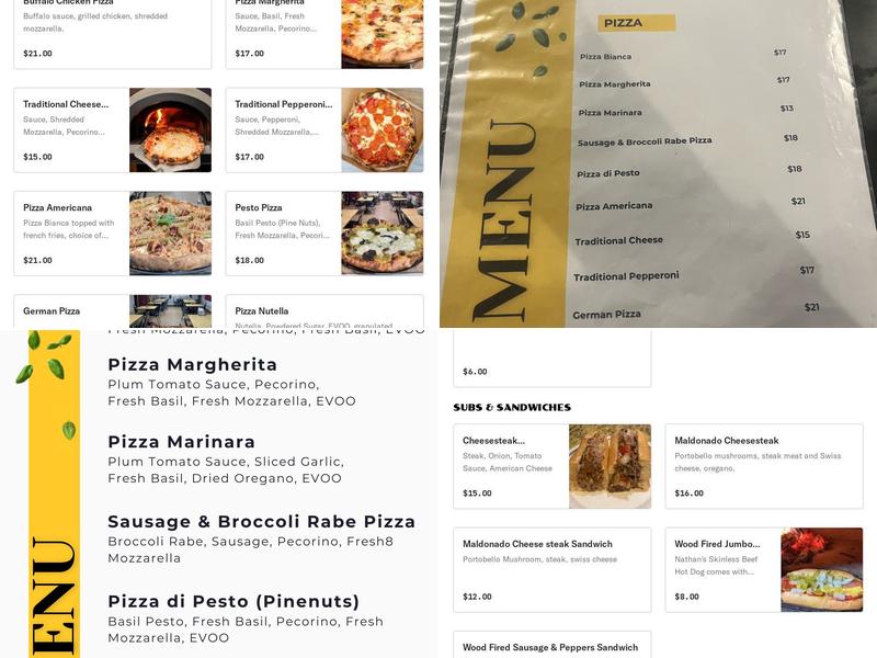 Andrew Rogers' Pizzeria Menu