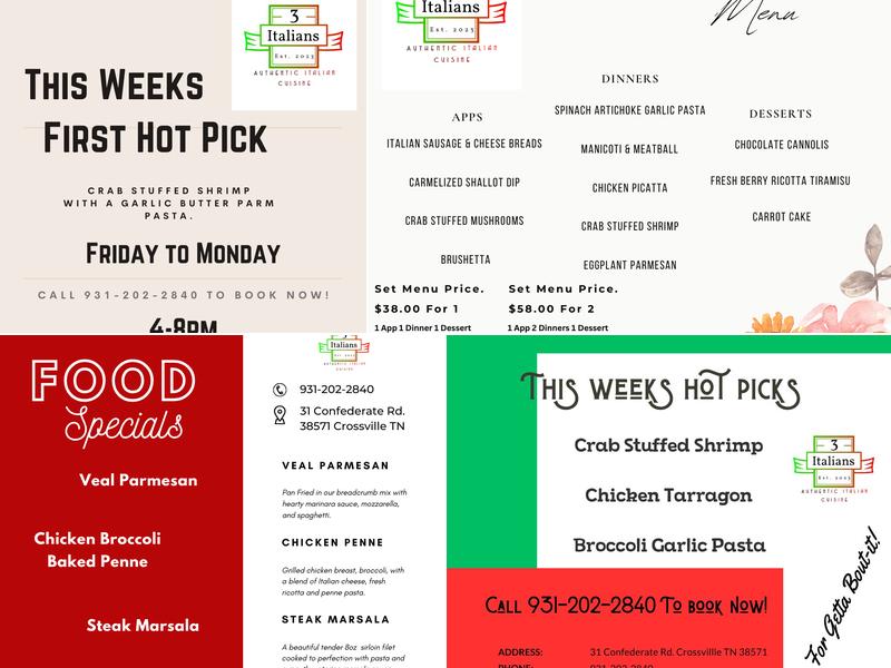 3italians Menu