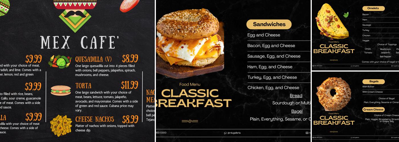 Mex Café & Breakfast Menu