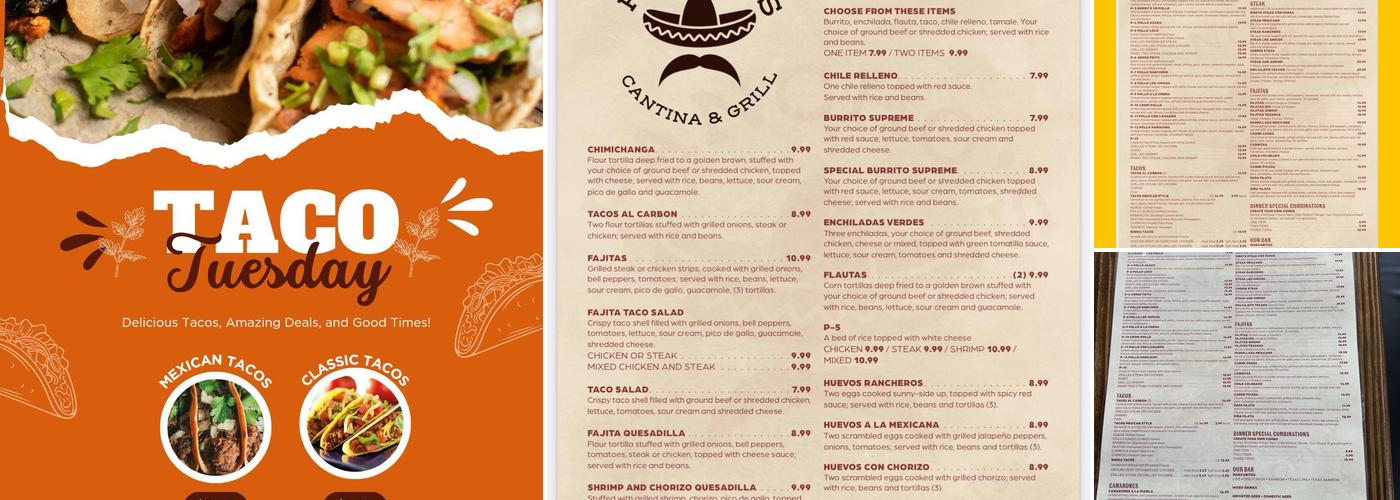 Pancho’s Cantina & Grill Menu