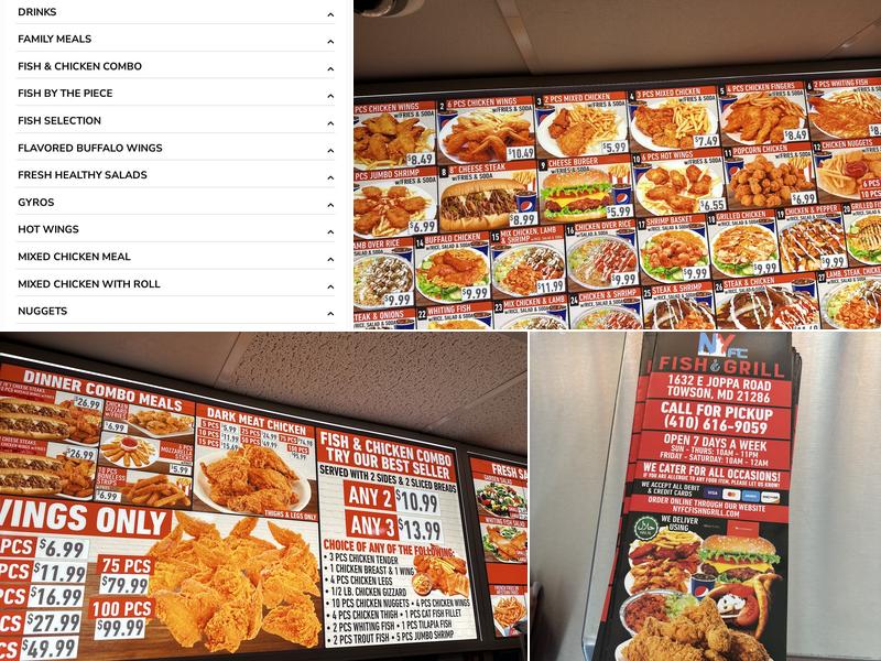 New York Fried Chicken Fish & Grill Menu
