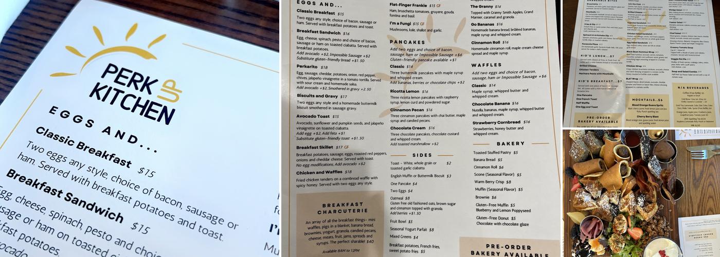 Perk Up Kitchen Menu