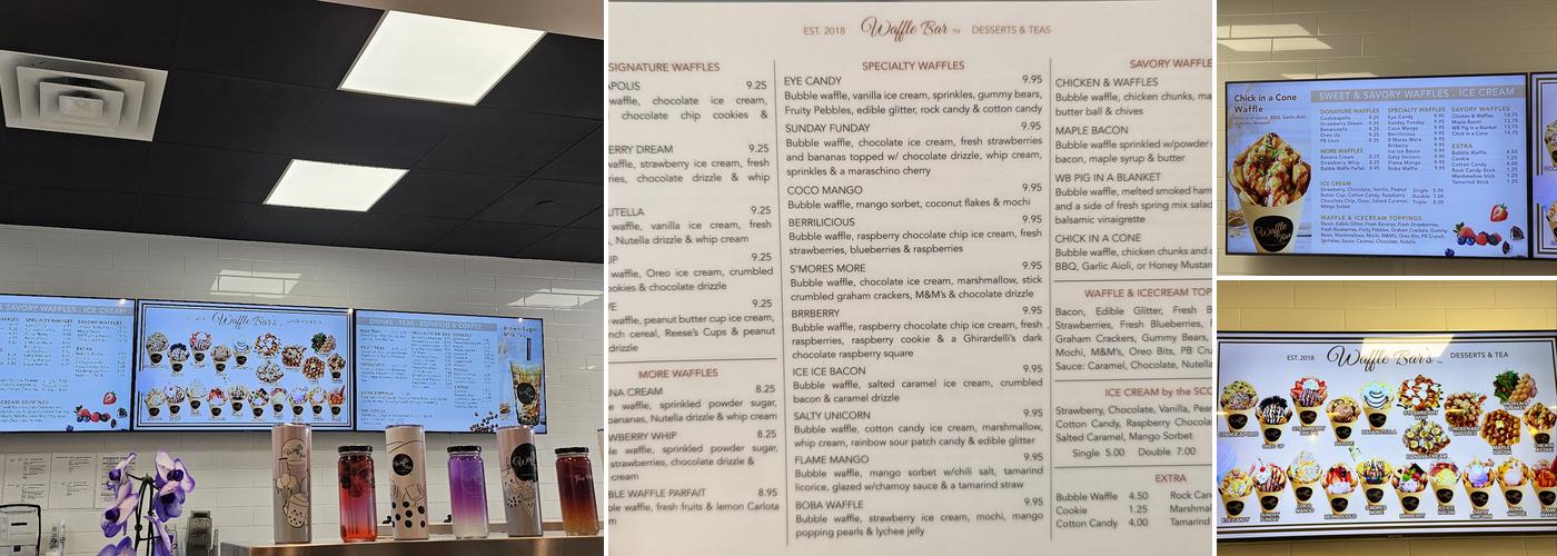 Waffle Bar Menu